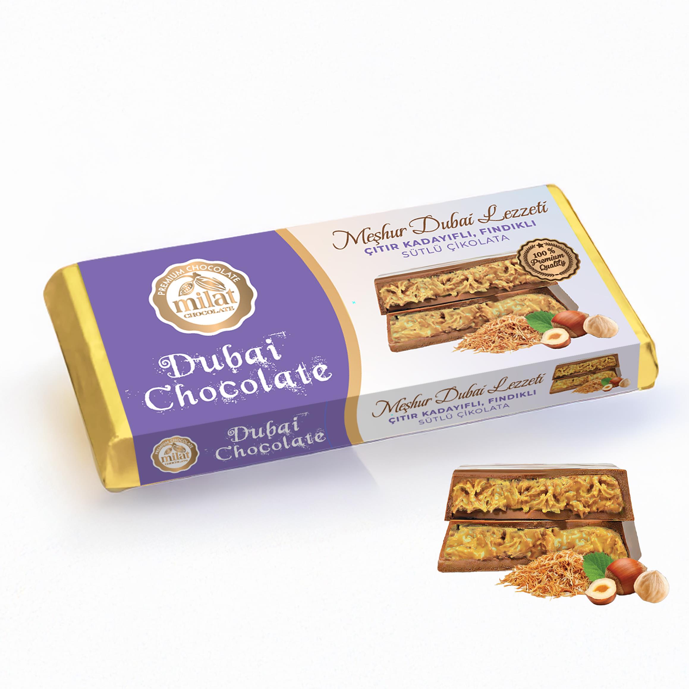 Milat Tel Kadayıflı Fındıklı Dubai Çikolatası 185 g