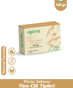 Agarta Doğal El Yapımı Cilt Beyazlatıcı Pirinç Sabunu 150 g