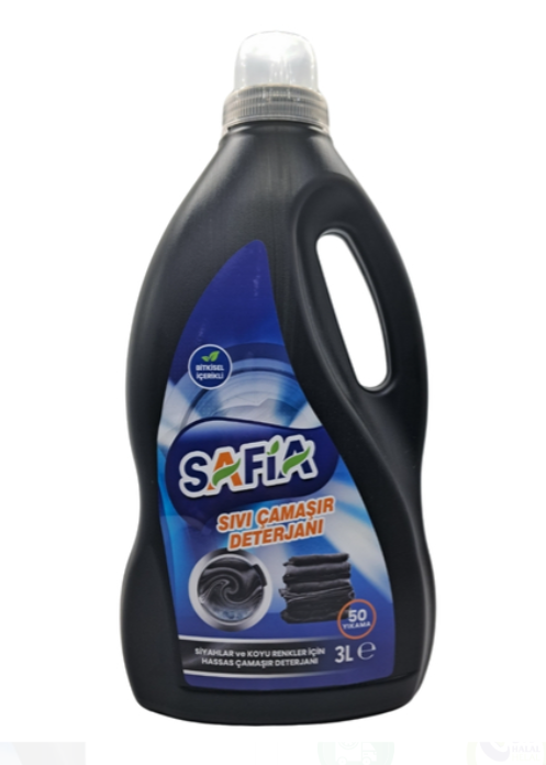 Safia Bitkisel Sıvı Çamaşır Makine Deterjanı Siyahlar 3 L