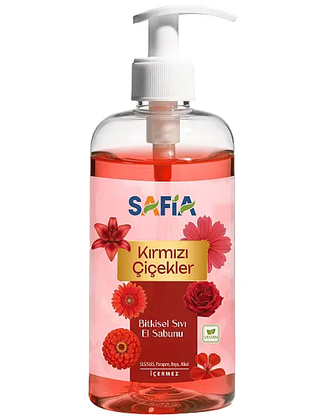 Safia Sıvı El Sabunu Kırmızı Çiçekler 750 mL