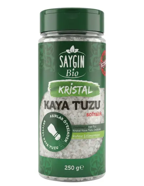 Saygın Kristal Sofralık Tuzluklu Kaya Tuzu 250 g