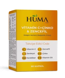 Huma Vitamin C + Çinko & Zencefil 60 kapsül
