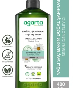 Agarta Doğal Şampuan Yağlı Saç Bakımı İçin 400 mL
